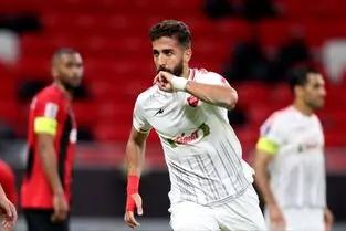 گل اول پرسپولیس به الریان توسط فرشاد فرجی