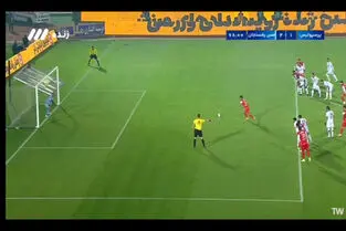 گل اول پرسپولیس به مس رفسنجان توسط علی علیپور