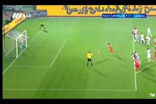 گل اول پرسپولیس به مس رفسنجان توسط علی علیپور