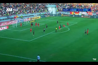گل اول پرسپولیس به فولاد توسط عیسی آل‌کثیر