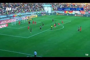 گل اول پرسپولیس به فولاد توسط عیسی آل‌کثیر