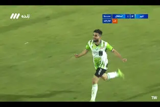 گل سوم خیبر به استقلال توسط محسن سفید چغایی